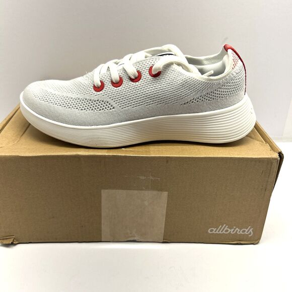 Allbirds Tree Runner Men Shoes SZ 8 Blizzard Bold Red New in Box - Picture 1 of 10